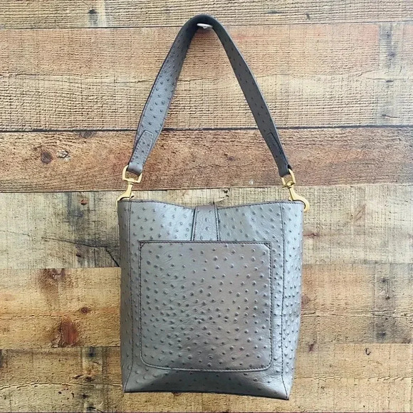 Dooney & Bourke Ostrich Embossed Leather Brynn Bag - Picture 4 of 8